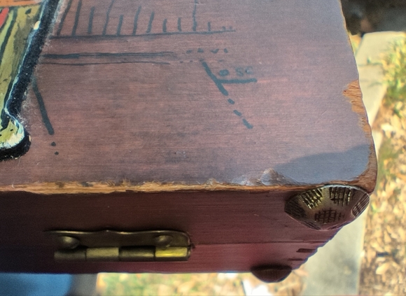 Vintage Wooden School Purse* Lunch Box - Picture 10 of 11